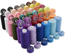 72Pcs 36 Colors Prewound Bobbins and Thread Spools for Hand  Machine Sewing, Em