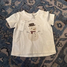 Rylee + Cru Basic Tee Snowman Shirt 3-6 Months Toddler Top Winter Design