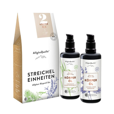 Allgäuquelle  BIO Körperöl Set STREICHEL EINHEITEN | Geschenkset Naturkosmetik |