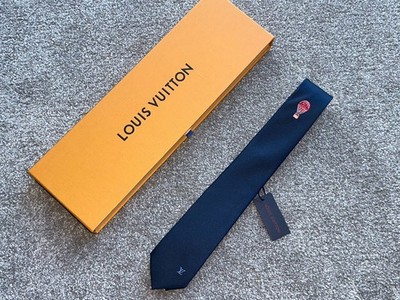 Louis Vuitton Men's Air balloon Tie Navy Slim Full Packaging