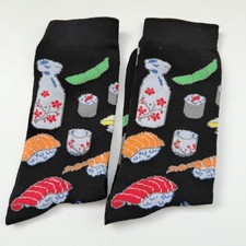 Sushi Print Socks   Food Theme   One Size   New