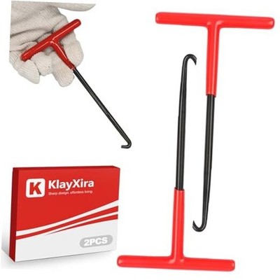 2 Pack Heavy Duty T-Handle Spring Puller Tool, Exhaust Hanger Removal Brake