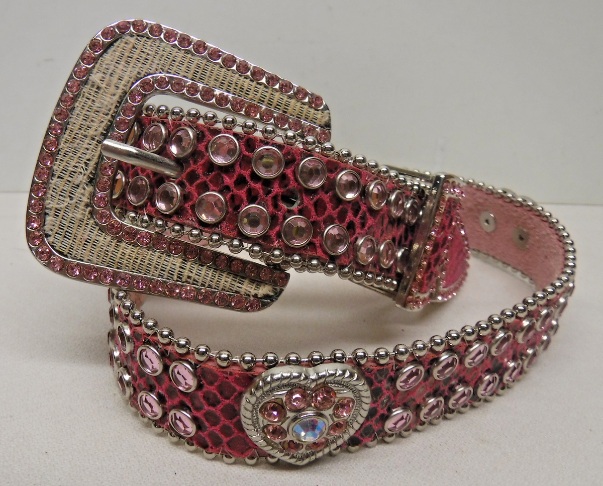 Gold Flower Glitter Buckle Belt Western Rhinestone Bling Rodeo Fair Belts GOLD BELT| Rebekajewelry main image 3