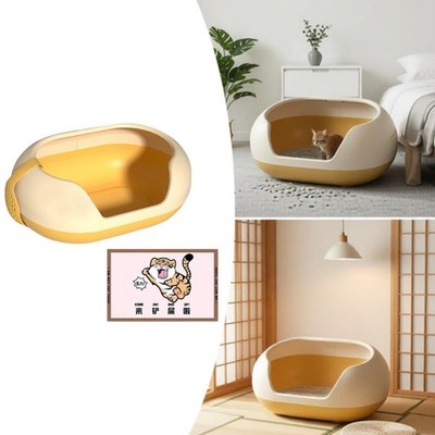 Katzentoilette oben offen Haustierklo für Indoor Katzen Tragbar Anti Spritzer