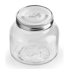 64oz Glass Half Gallon Storage Jar Clear