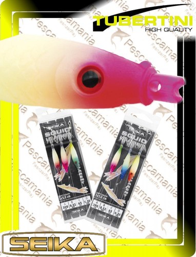 Turlutte Seika Predator Fishing Mini Squid Transparent - 5cm - Par 2