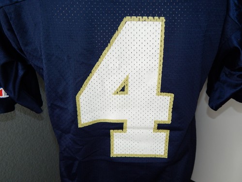 vtg 90s NOTRE DAME FIGHTING IRISH nylon football jersey CHAMPION men's size 40 - Picture 2 of 7