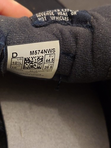 New Balance Navy Blue Mens Size 10.5 Shoes M574NWS NB 574 Sneakers New Balance - 第 8/16 張圖片