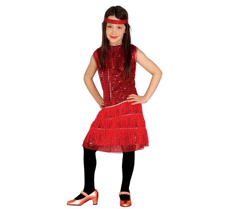 COSTUME CARNEVALE CHARLESTON BAMBINA VESTITO GUIRCA BALLERINA JAZZ