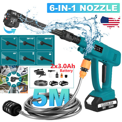 Nozzle Cordless High Pressure Washer Electric Battery Spray Gun