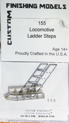Modèles de finition personnalisés HO #155 marches d'échelle de locomotive (métal blanc) - Photo 1/1