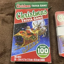 Greenbrier International, Christmas Trivia Card Game 100 Questions Multicolor
