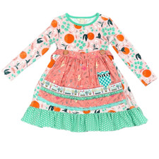 Matilda Jane by Joanna Gaines Sweet Clementine Apron Long Sleeve Dress 4