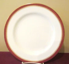 SPODE VISCOUNT MAROON DINNER PLATE - 10 5/8" 1003C