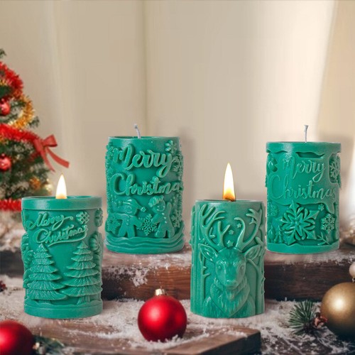 Christmas Silicone Molds Candle Molds Candle Making Supplies DIY Soap Resin Mold - Picture 4 of 29