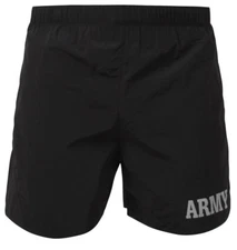 Black Army Physical Training Shorts Army Grey Text Jogging Exercise IPFU PT