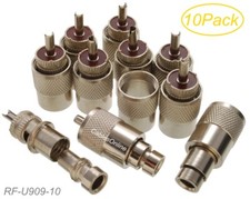 10pk UHF PL259 Male Solder Connectors for RG8/RG213/LMR400 w/Reducer for RG8x