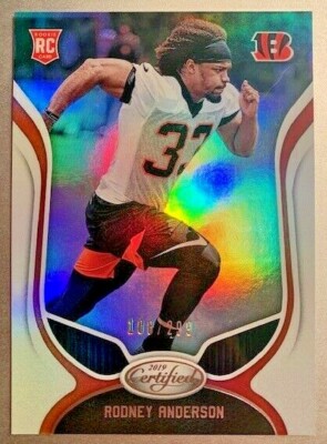 2019 Panini Certified Rodney Anderson Bengals #140 Rookie Mirror