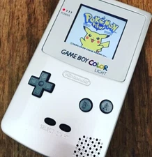 Nintendo GameBoy Color Colour Game Boy Handheld Silver BACKLIT Console GBC