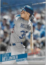 2018 Topps Cody Bellinger Highlights Blue #CB-5 Los Angeles Dodgers