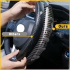 For 37cm-39cm Carbon Fiber Car Steering Wheel Booster Cover Car Replace Parts US