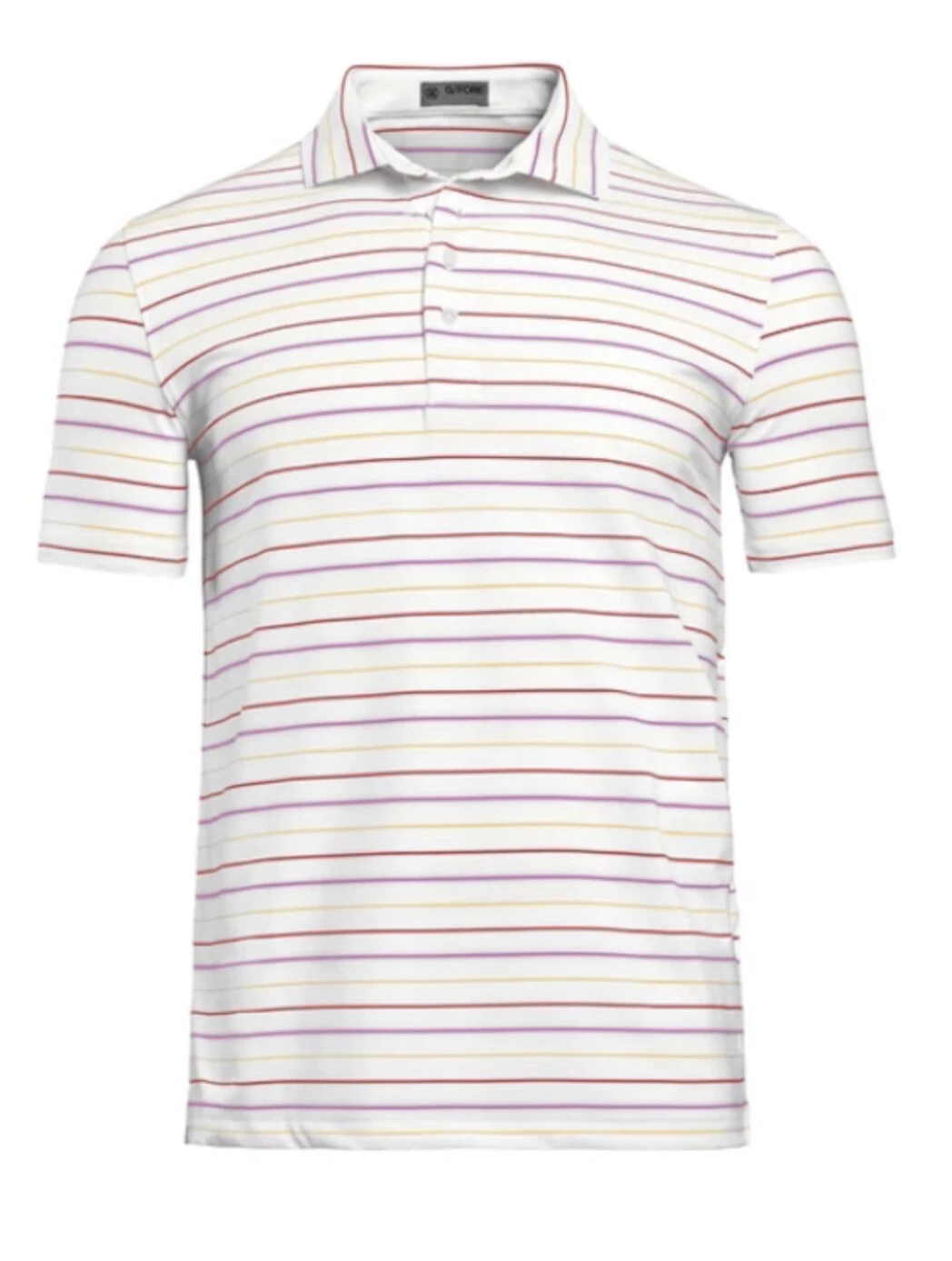 G/Fore G4 Golf Shirt Polo Pencil Stripe XL White S/BOU Polyester NWT