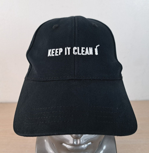 KEEP IT CLEAN ADJUSTABLE STRAPBACK BASEBALL HAT/CAP, OUTDOOR/ENVIRONMENT/FOOD