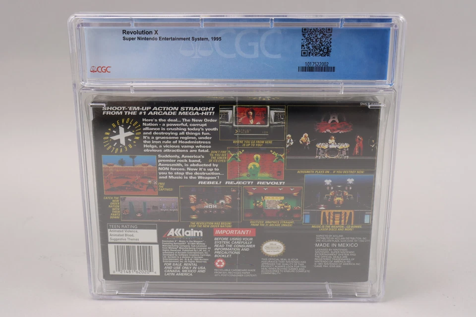 Revolution X feat. Aerosmith Nintendo SNES 1995 Acclaim Sealed CGC Graded 9.4 A+ - Image 4 of 4