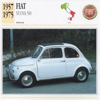 1957-1975 Fiat Nuova 500 Oldtimer Foto / Information Maxikarte