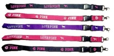 LOVE PINK, PINK LANYARDS PINK PURPLE BLACK WHITE, for badges, keys, id, swag
