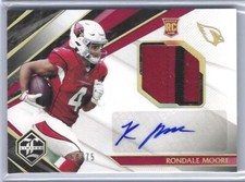 RONDALE MOORE 2021 PANINI LIMITED GOLD RPA ROOKIE PATCH AUTO RC #D 64/75