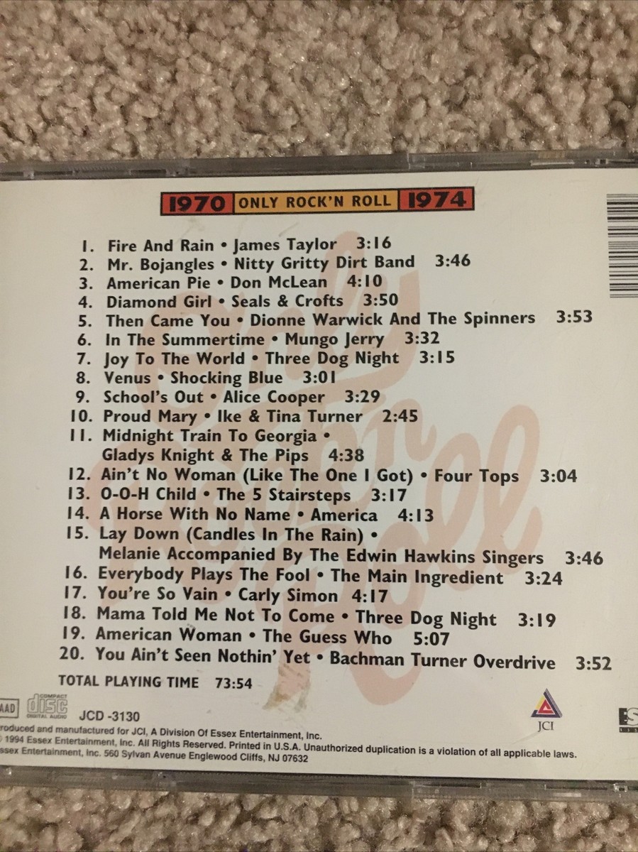Only Rock N Roll CD Lot Of 2 - 1970 to 1974 & 1980 to 1984