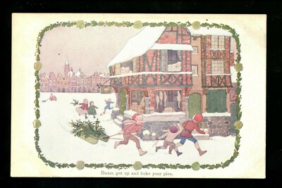 Nursery Rhyme Fable postcard Artist Signed Willebeek Le Mair Pie Baker