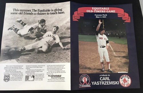 CARL YASTRZEMSKI TRIBUTE OLD TIMERS GAME Boston Red Sox Mt Lot 2 - Picture 2 of 6