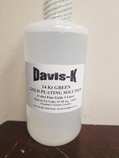 Davis-K 14K GREEN Gold Plating Solution (1 DWT) Ready2Use Electroplating LITER