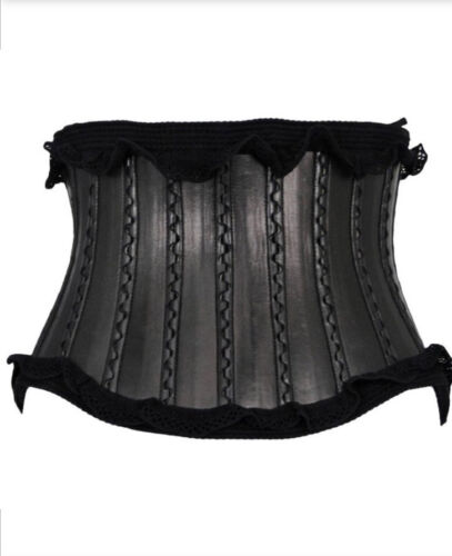 ALAIA Vintage Azzedine Alaia black leather corset… - image 1