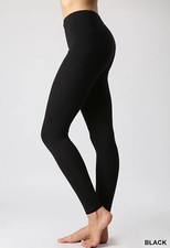 Womens Soft Stretch Cotton High Waisted Leggings Yoga Pants Fitness Black S,M,L