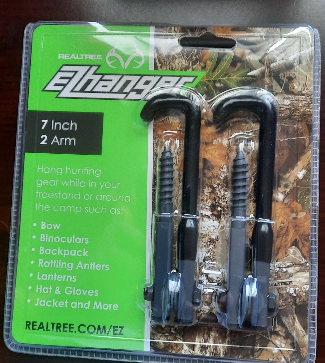 Realtree EZHanger 7 inch Gear Hanger 2pack with swing arms
