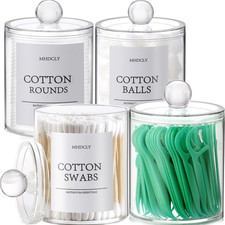 Elegant Bathroom Organizer Set - 4 Pack Storage Accessories for Home Decor