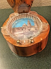 OWLS! VTG carved wood hand painted Mexican folk art ashtray holder w/photo — photo 5