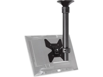 Atdec ceiling mount for medium display, short pole - Loads up to 55lb - Black