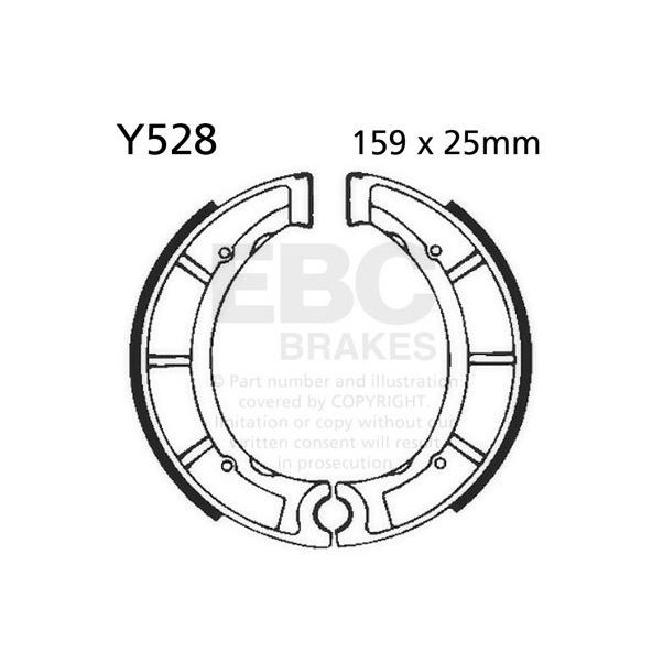 EBC Brake Shoe Set (5) Front Left for Yamaha Pro Hauler Pro 4 YFU1W 230cc 1989
