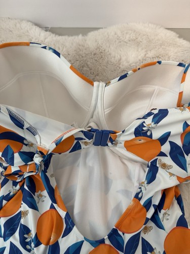 Costume da bagno Panache Sicilia Monica balconcino pezzo unico US 38K ferretto arance - Foto 6 di 11