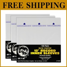 12" Vinyl Record Sleeves with Rice Paper Insert - 300 Pack