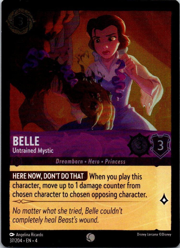 Belle - Untrained Mystic - 37/204 - Ursula's Return - Lorcana Cold Foil - NM