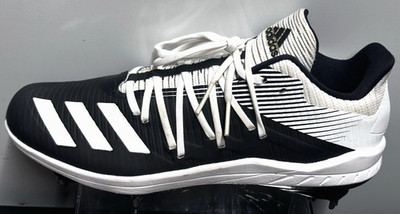 Adidas Afterburner 6 Low Baseball Cleats DB3433 Men's SZ: 10.5  Black White NWOB