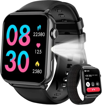 Blackview Smartwatch Herren Damen mit Telefonfunktion LED-Leuchten Fitnessuhr - Bild 1 von 4