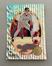 1996 Pinnacle Summit Baseball Tim Salmon Silver Foil #81 California Angels