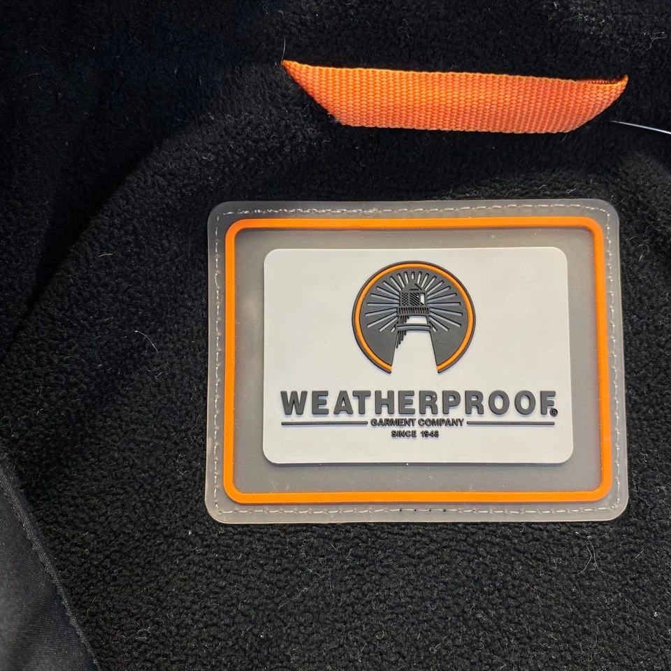 Weatherproof Black Zip-Front Fleece-Lined Soft Shell Jacket w/Hood Men's M - Image 3 of 4