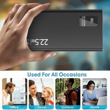 900000mAh Power Bank Portable Charger Phone Battery Pack 22.5W Fast Charging US